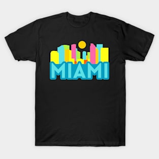 Colorful Miami city Florida T-Shirt